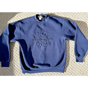 Vintage Walt Disney World Mickey Mouse Embossed Crewneck Sweatshirt Size M/L